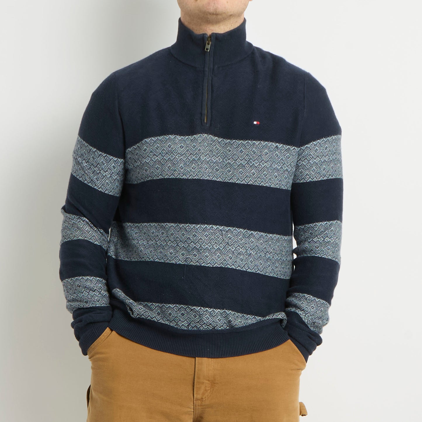 Tommy Hilfiger 1/4 Zip Knitted Sweater - M