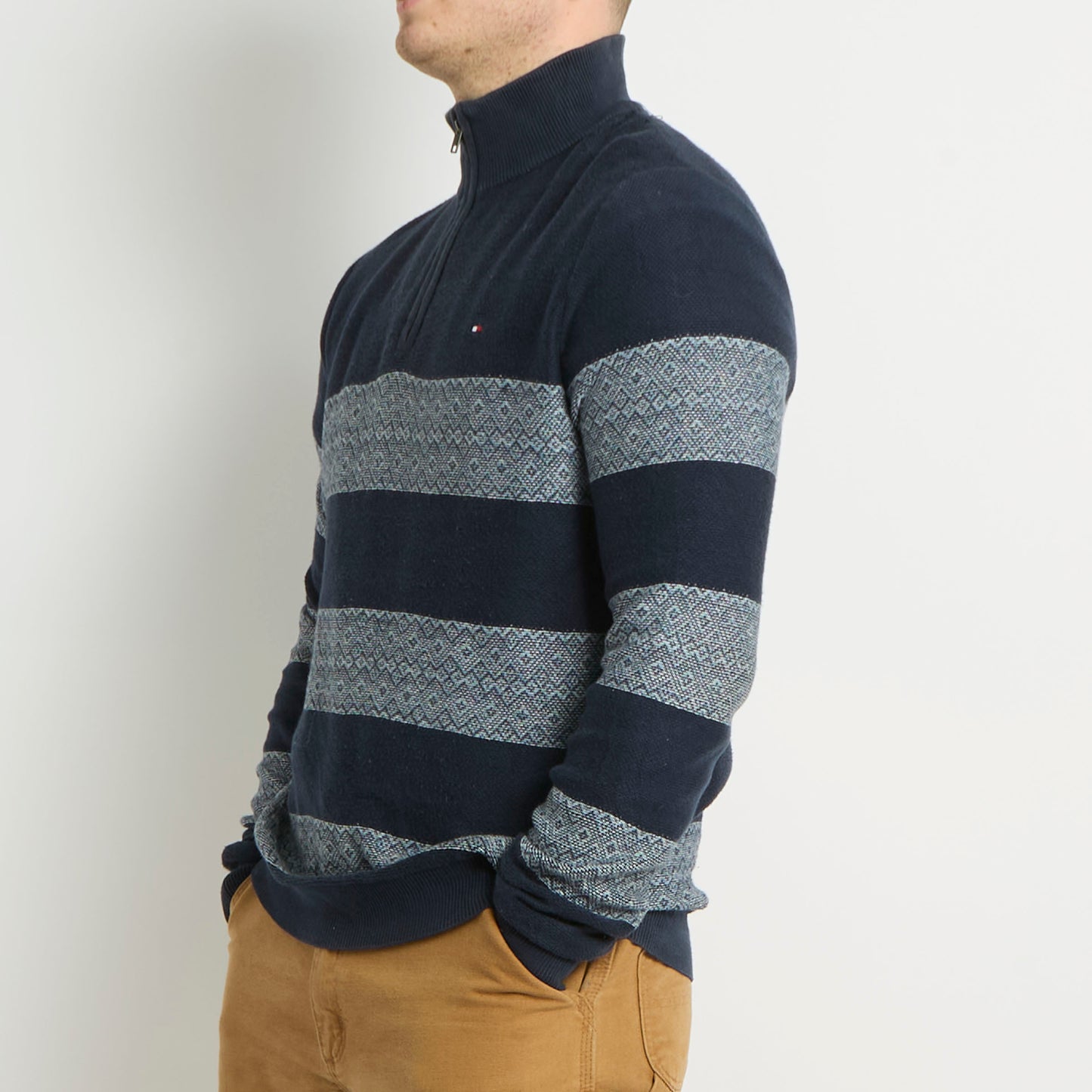 Tommy Hilfiger 1/4 Zip Knitted Sweater - M