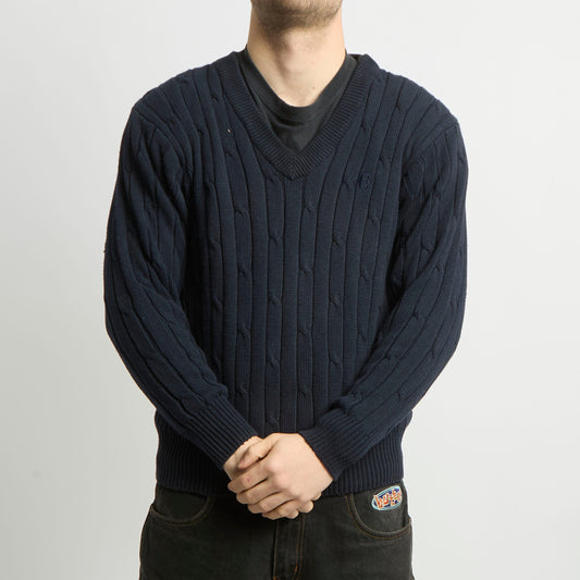 Conte V-Neck Cableknit Sweater - M