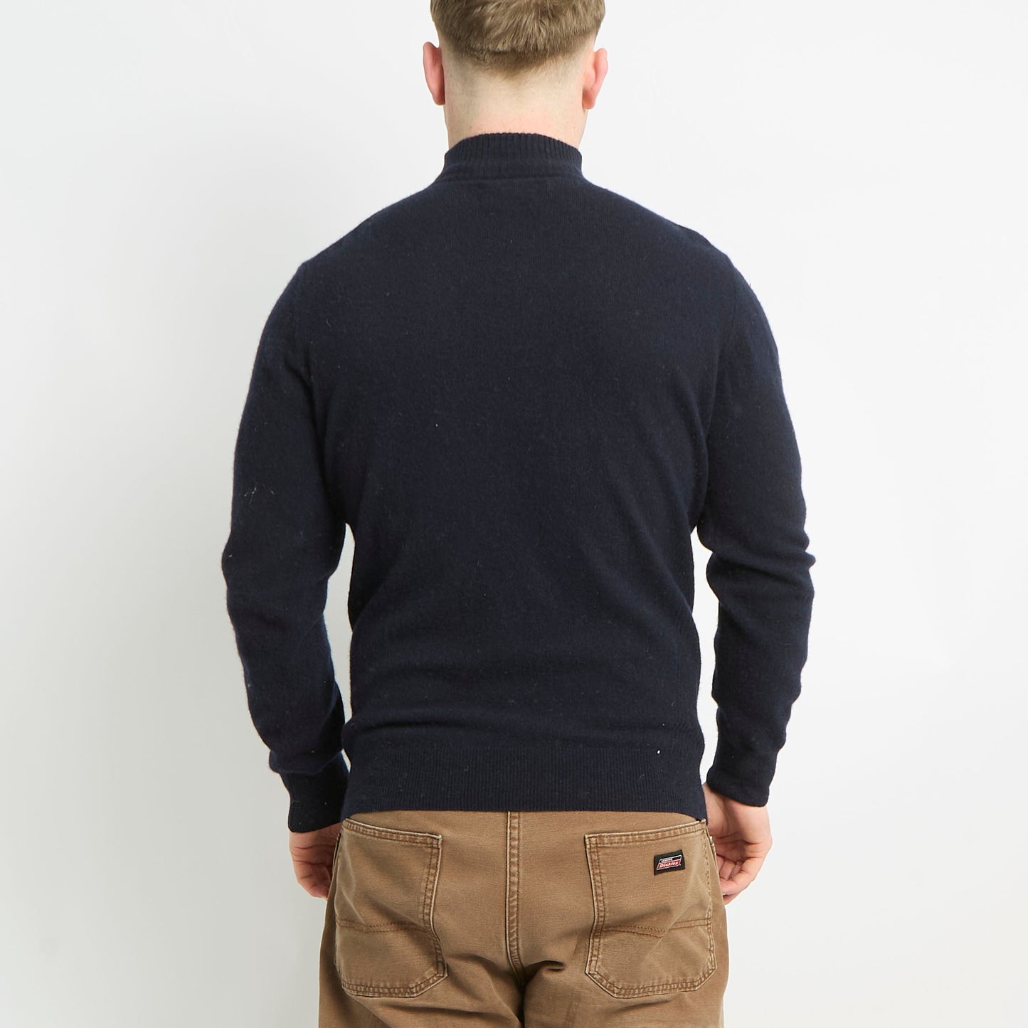 Barbour Wool Quarter Zip Jumper - M