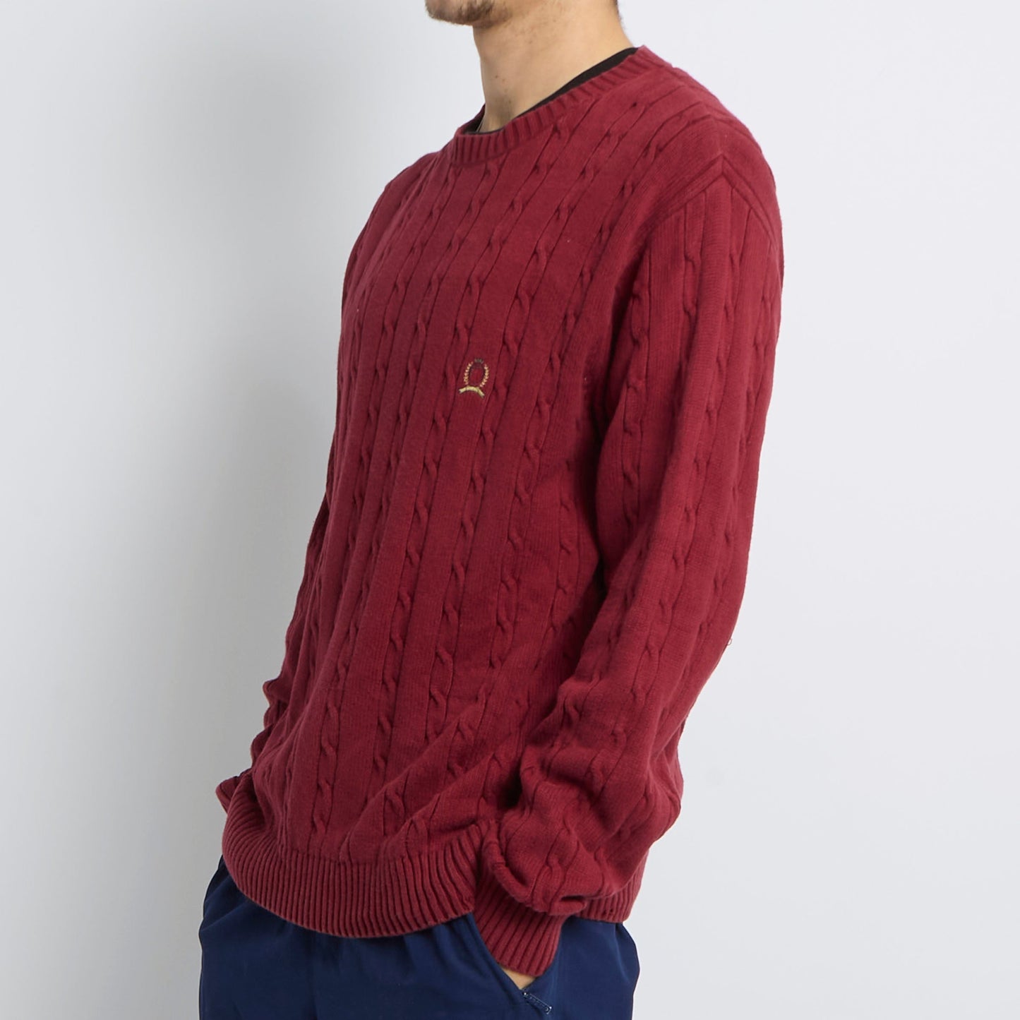 Tommy Hilfiger Cableknit Crewneck Sweater - M