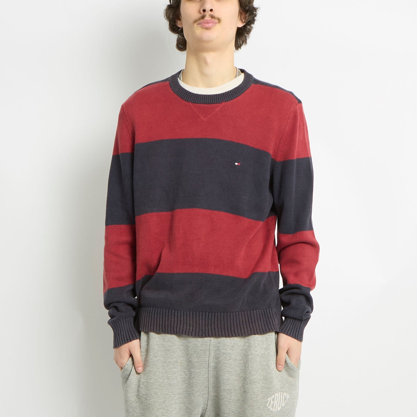 Tommy Hilfiger Striped Crewneck Sweater - M