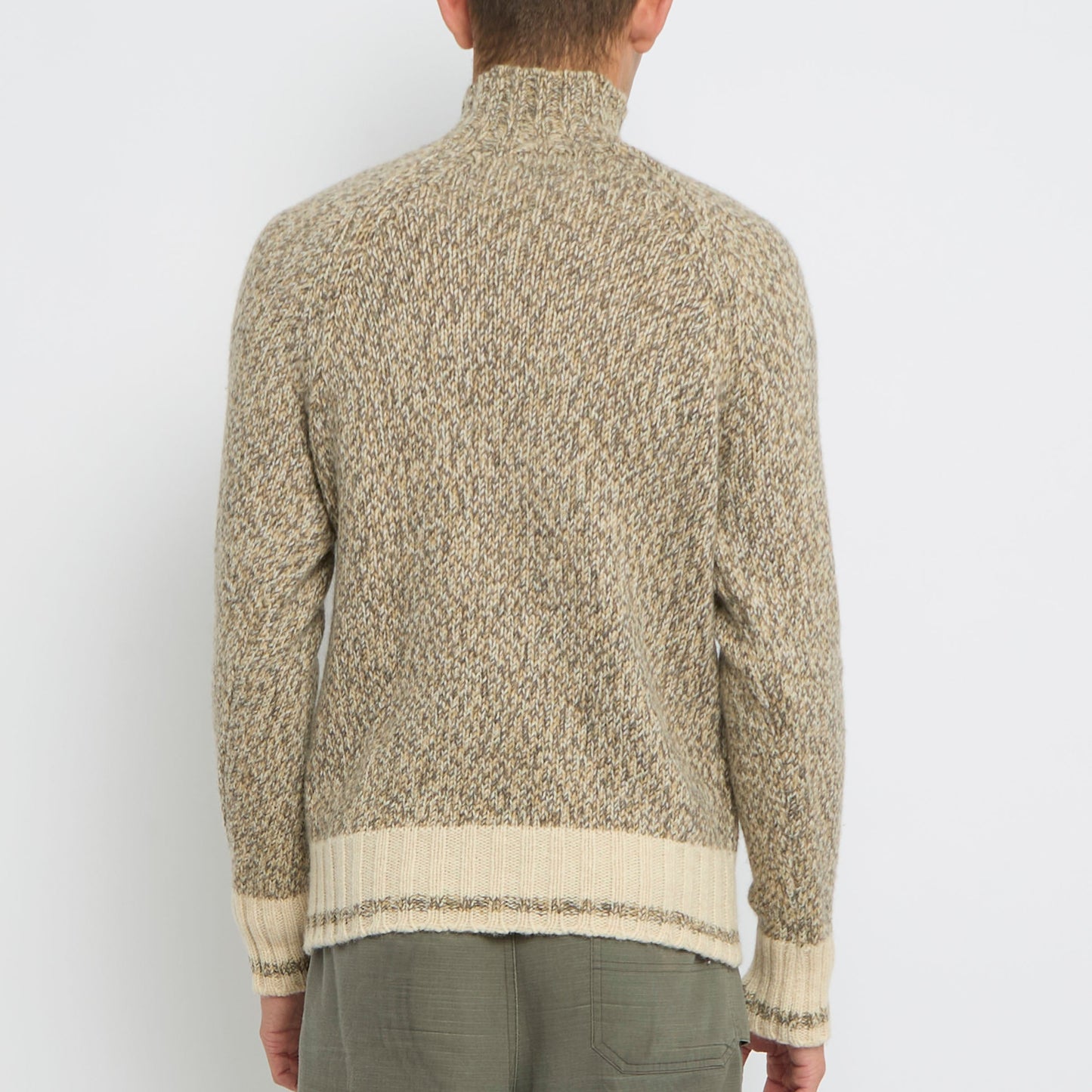 Heavy Knit Zip  Heavy Sweater - S