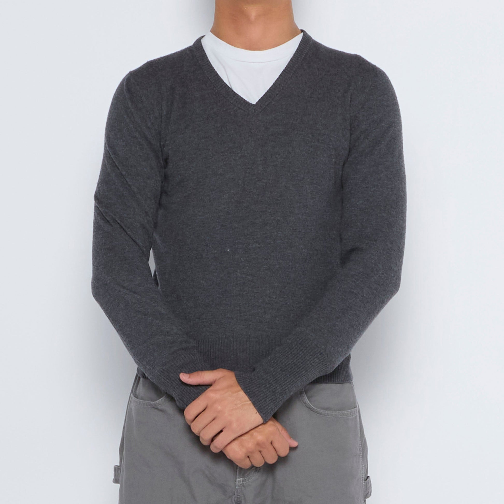 V-Neck Woolen Sweater - S