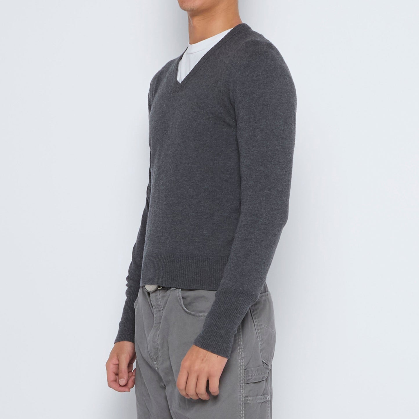 V-Neck Woolen Sweater - S