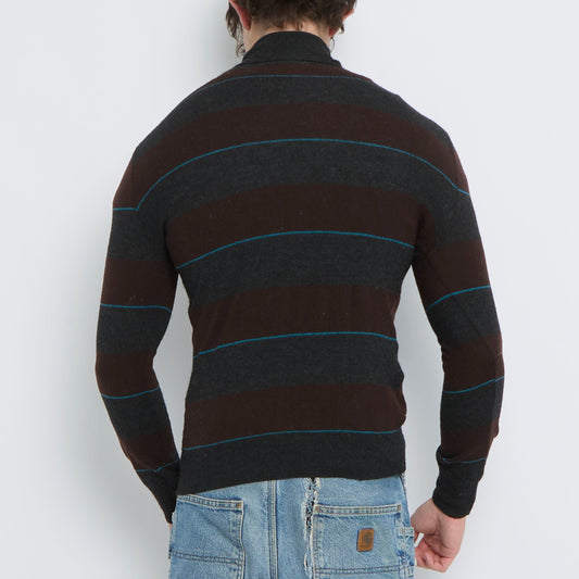 Sergio Tacchini Striped Turtleneck Sweater - S