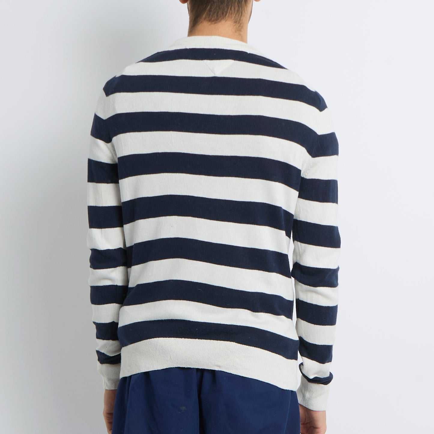 Tommy Hilfiger Logo Striped Crewneck Sweater - S