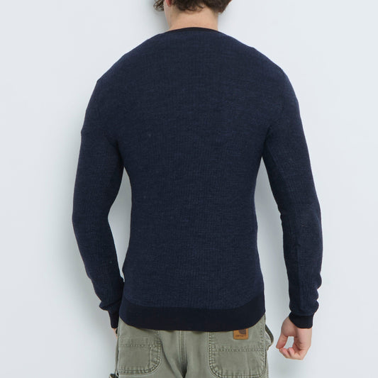 Hugo Boss V-Neck Ribbed Sweater - S