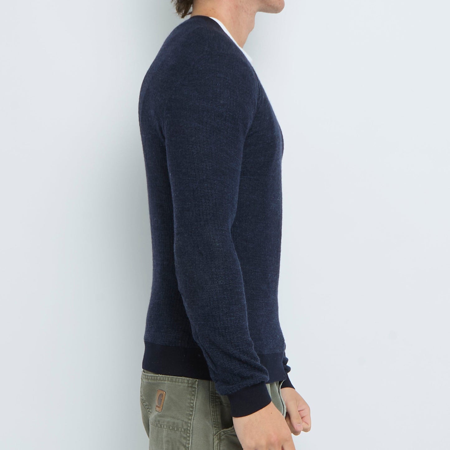 Hugo Boss V-Neck Ribbed Sweater - S