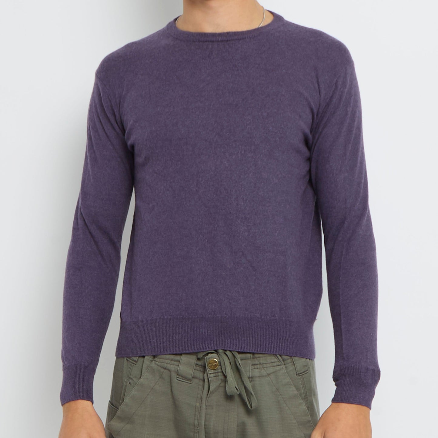 Fine Knit Crewneck Sweater - S