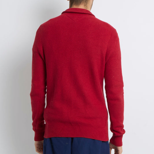 Tommy Hilfiger Logo 1/4 Zip Sweater - S