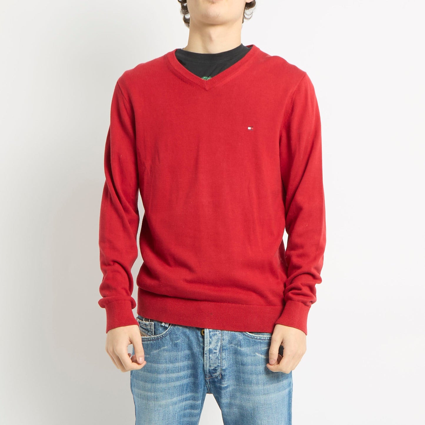 Tommy Hilfiger Knitted V-Neck Sweater - S