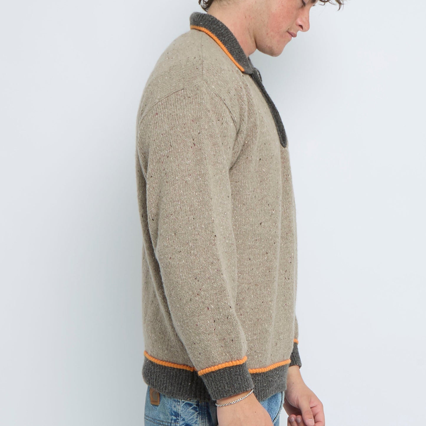 Polo Style Heavy Knit Sweater - XL