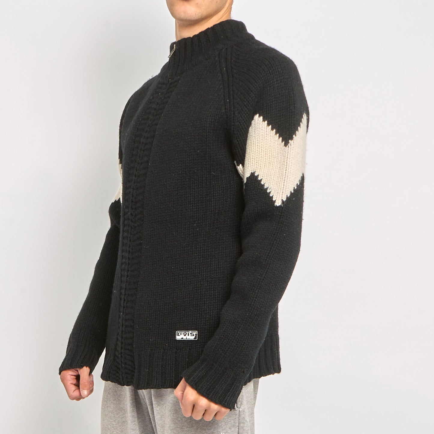 Levis Chunky Knitted Zip Up Sweater- XL