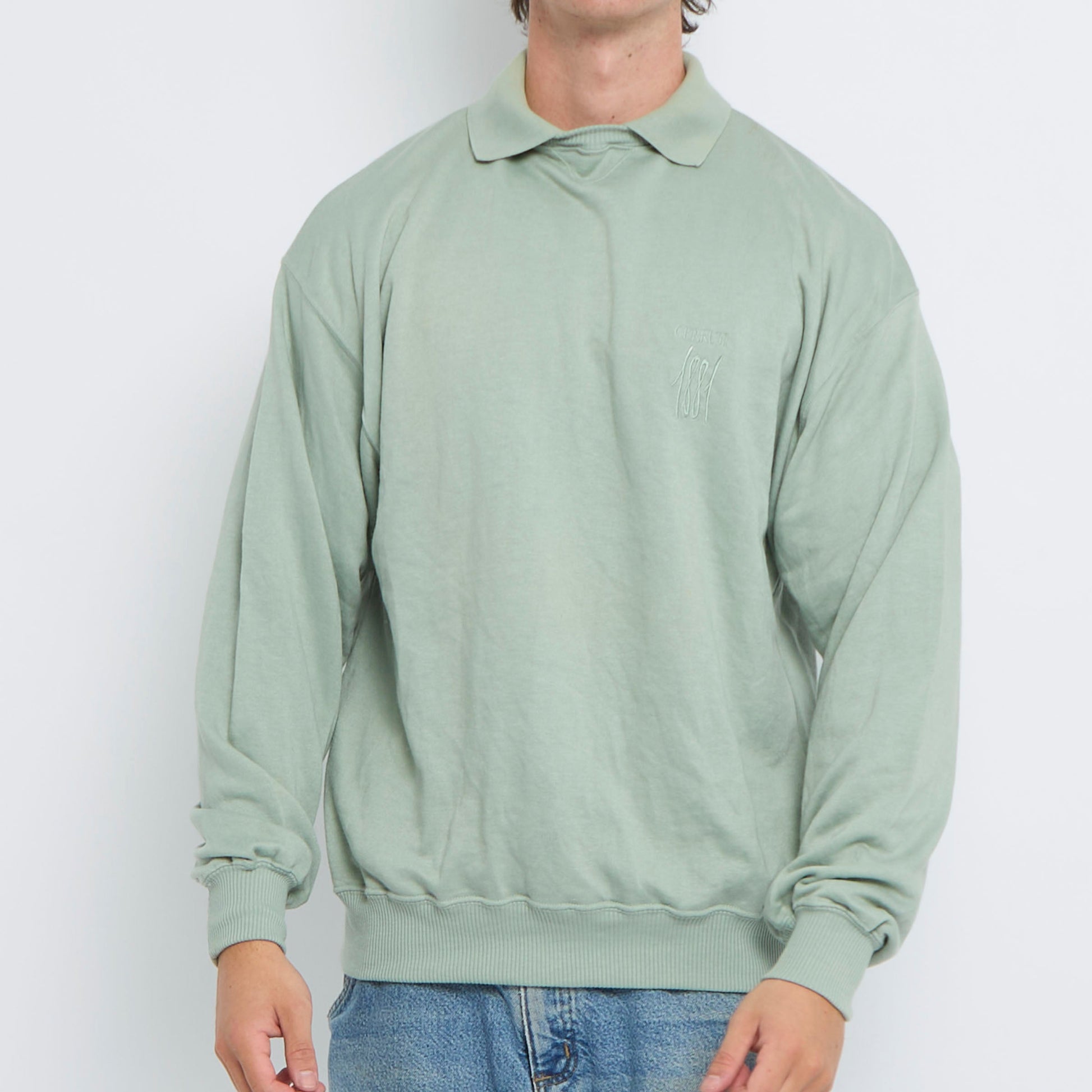 Cerruti Collar Detail Fine Knit Sweater - XL