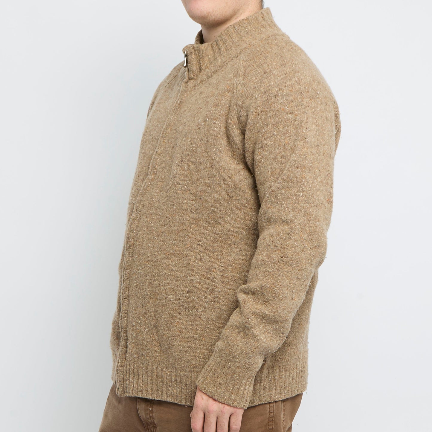 Full Zip Knitted Sweater - XL