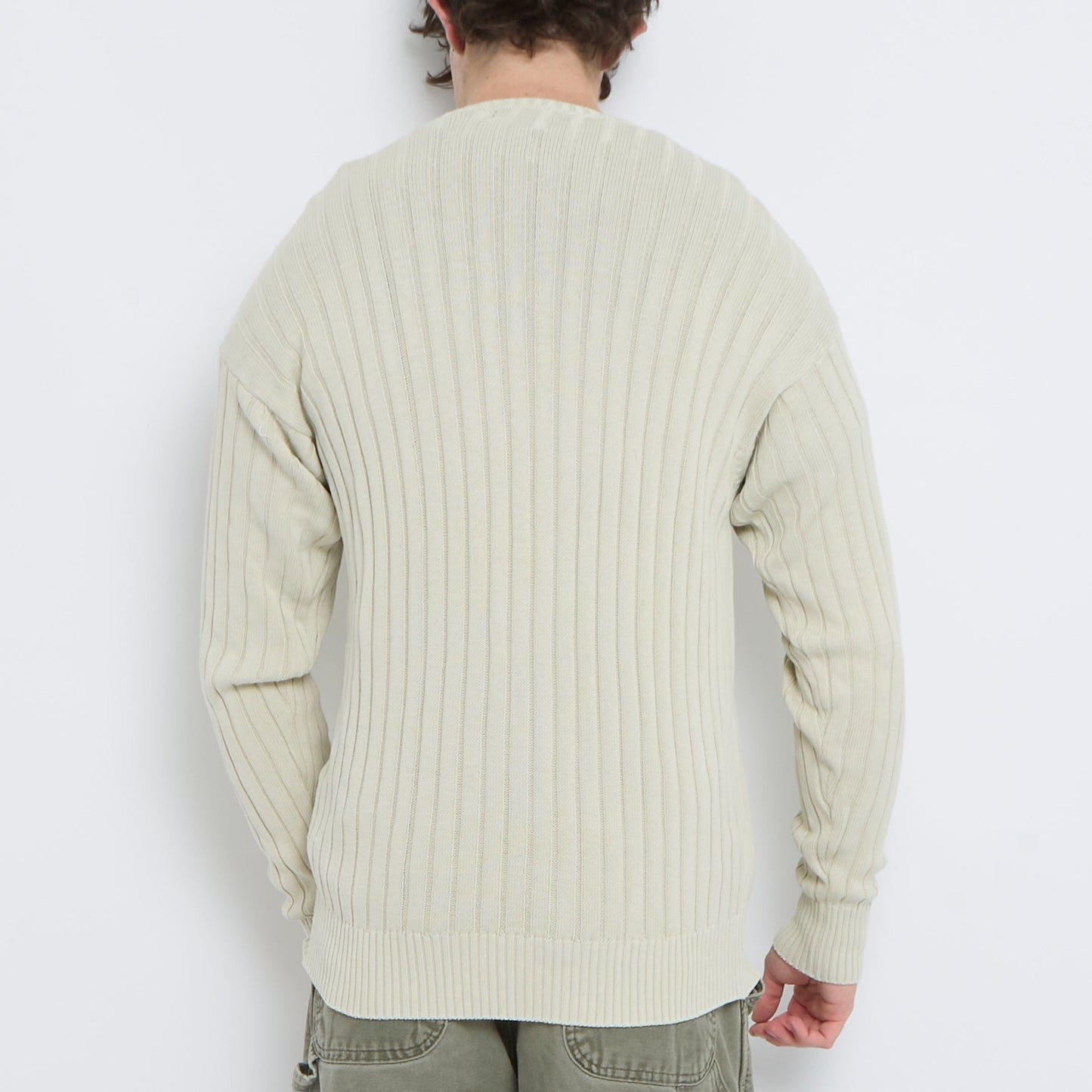 Kappa Ribbed V-Neck Sweater - XL