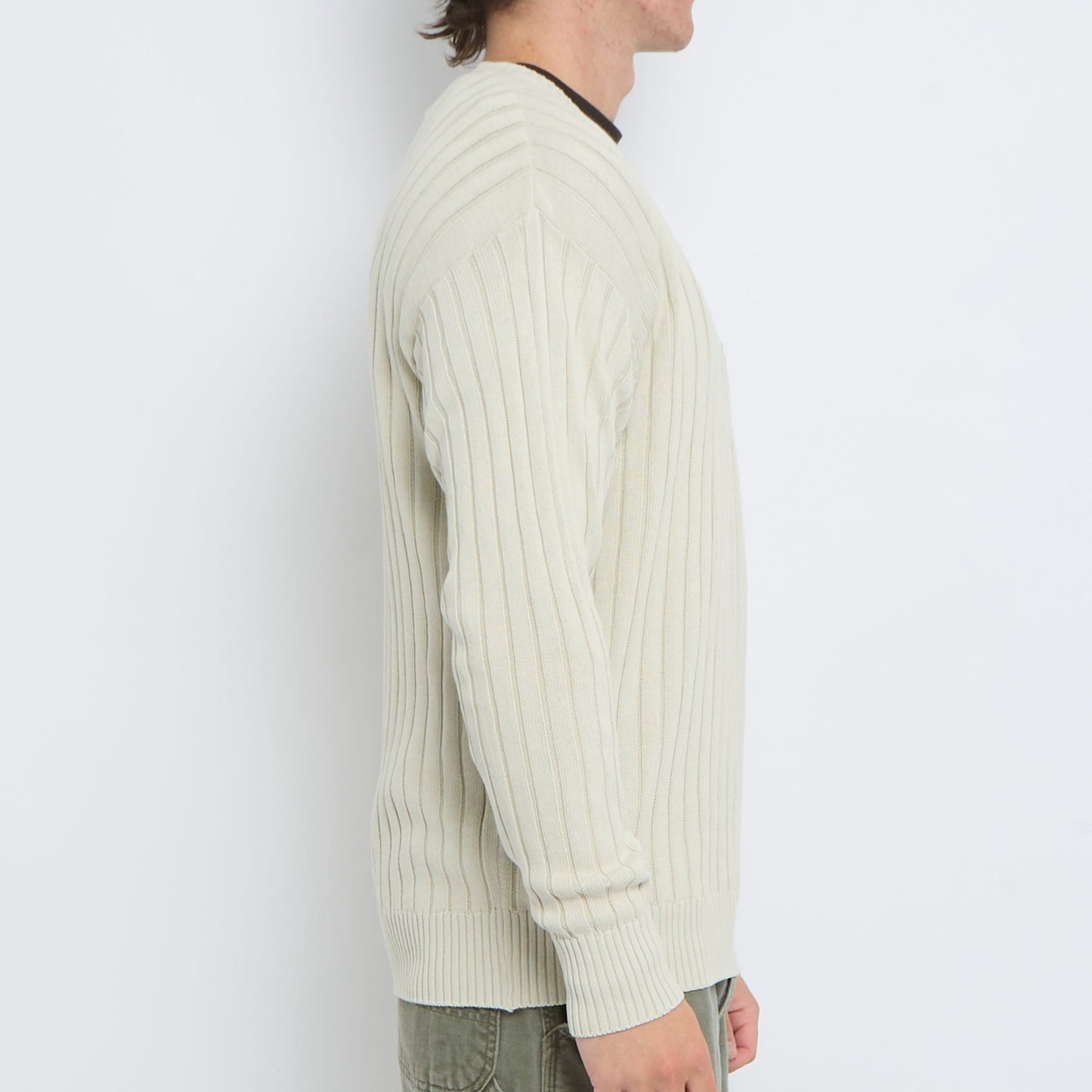 Kappa Ribbed V-Neck Sweater - XL