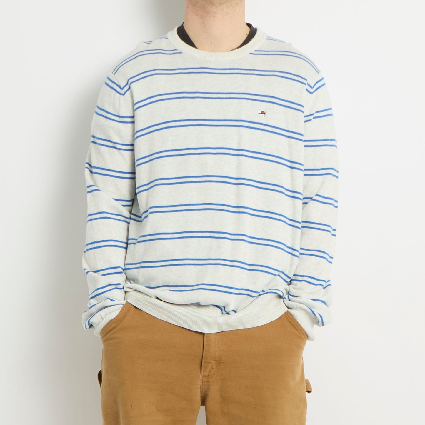 Tommy Hilfiger Striped Crewneck Knitted Sweater - XL