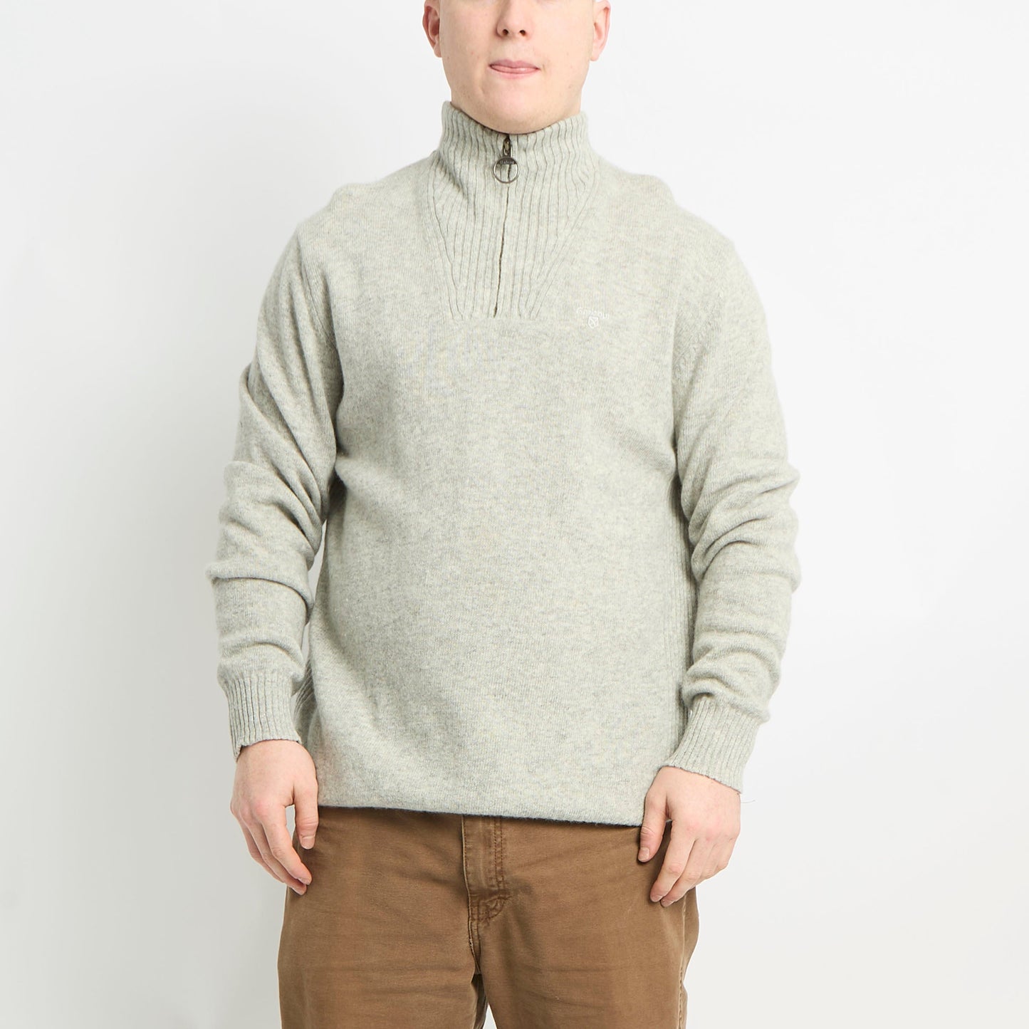 Barbour Wool Quarter Zip Jumper - XL