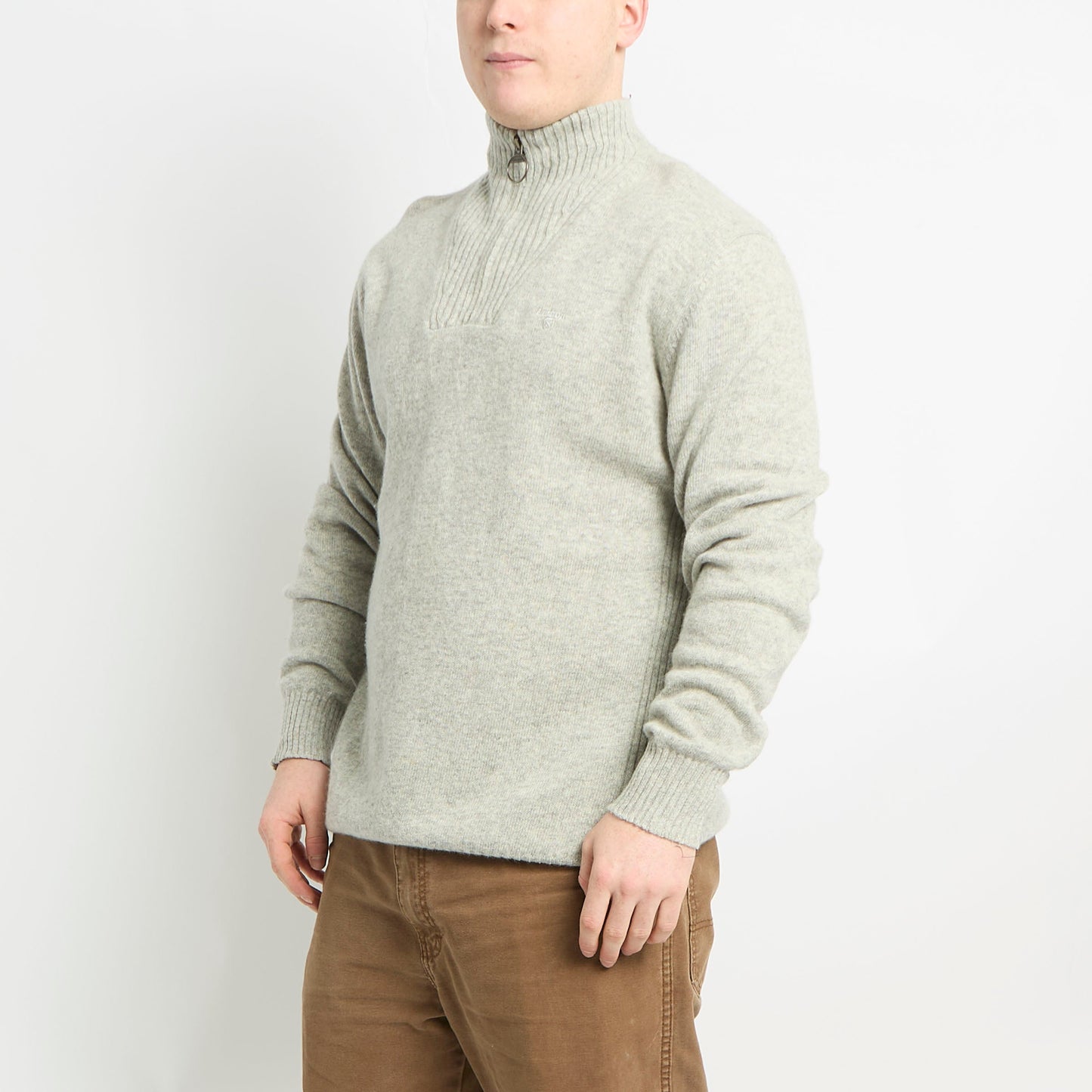 Barbour Wool Quarter Zip Jumper - XL