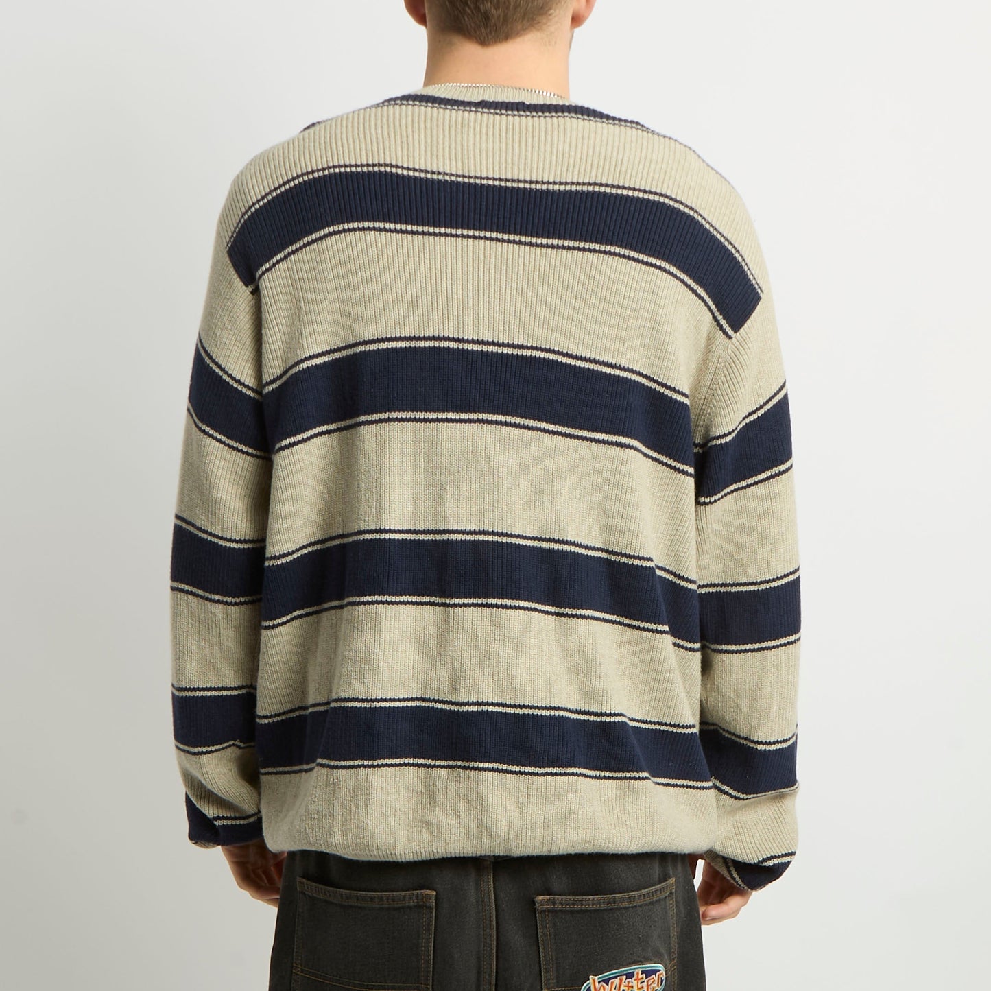 Izod Striped Crewneck Sweater - XL