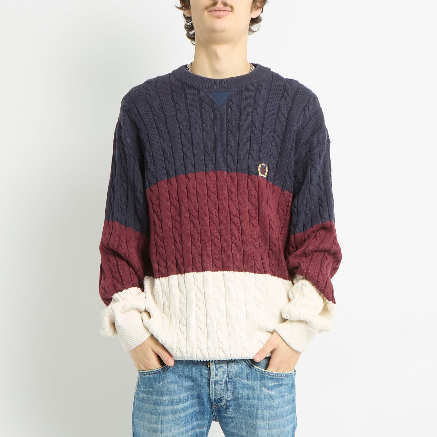 Tommy Hilfiger Cableknit Crewneck Sweater - XL