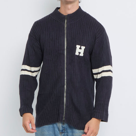 Tommy Hilfiger RIbbed Full Zip Sweater - XL