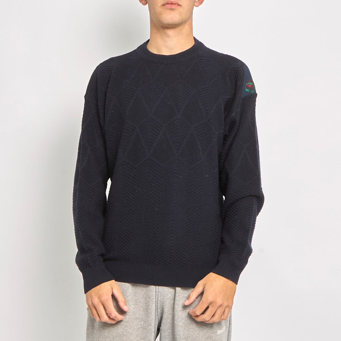 Textured Knitted Sweater - XL