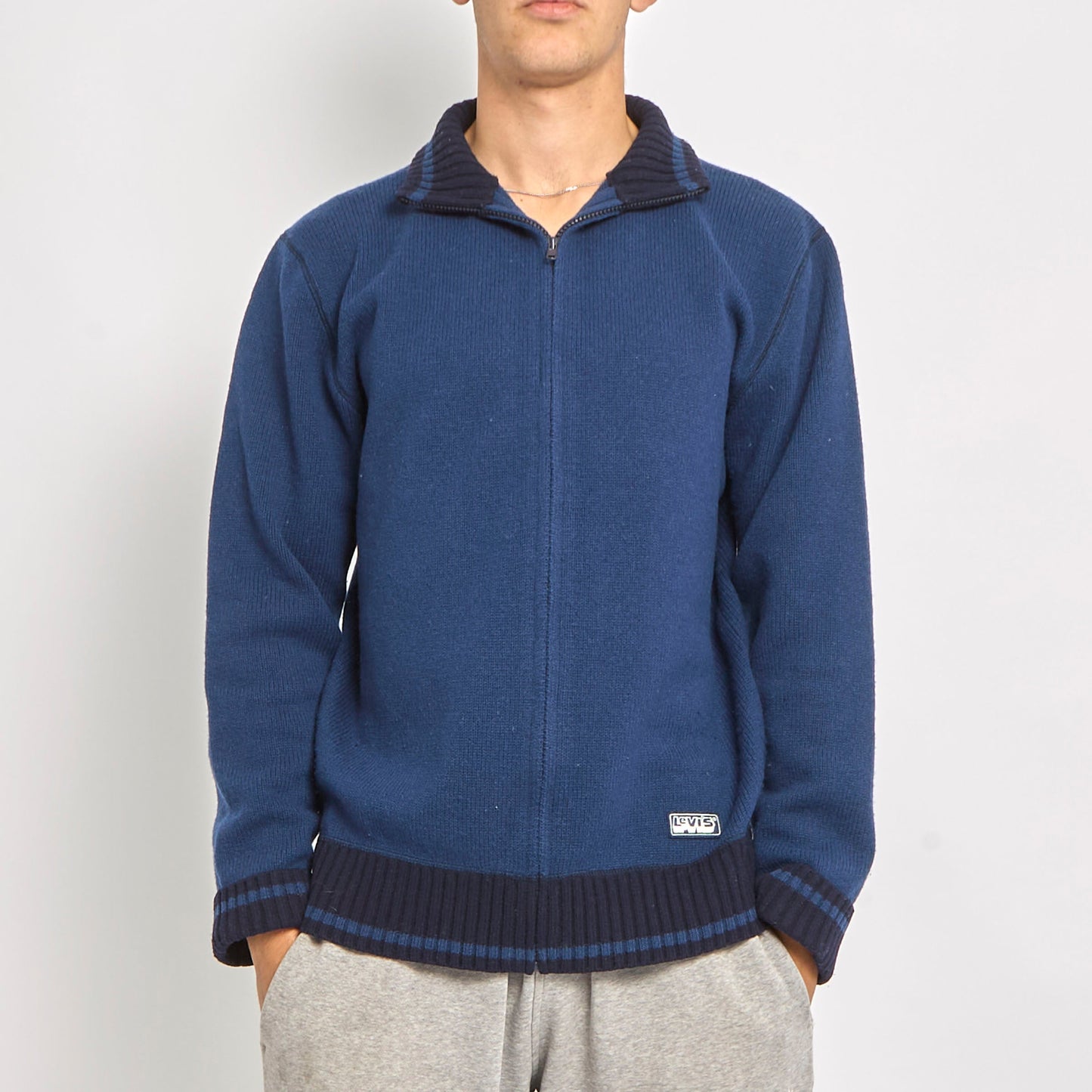 Levi's Zip Up Polo Neck Sweater- XL