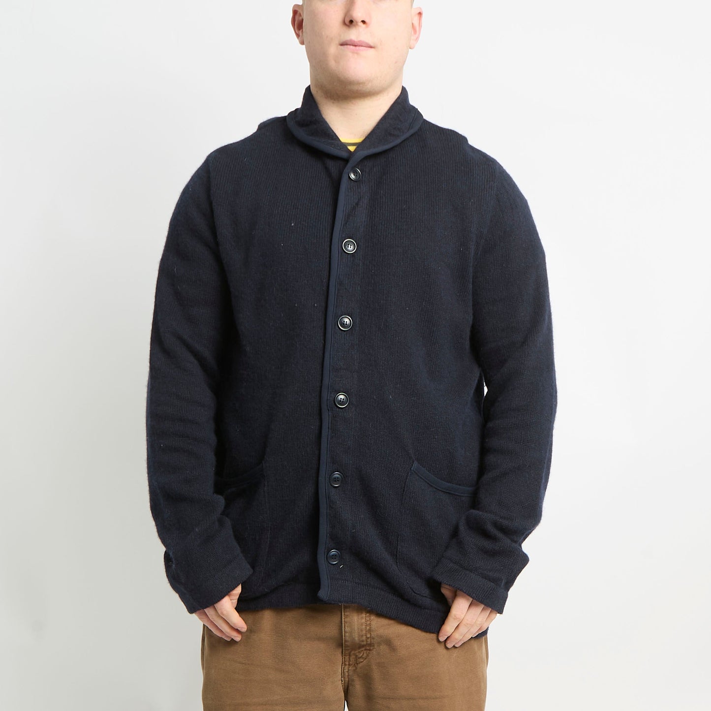 Barbour Wool Blend Button Up Cardigan - XL