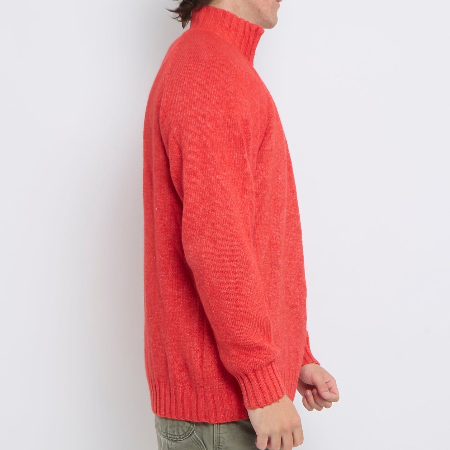 Heavy Knit 1/4 Zip Sweater - XL