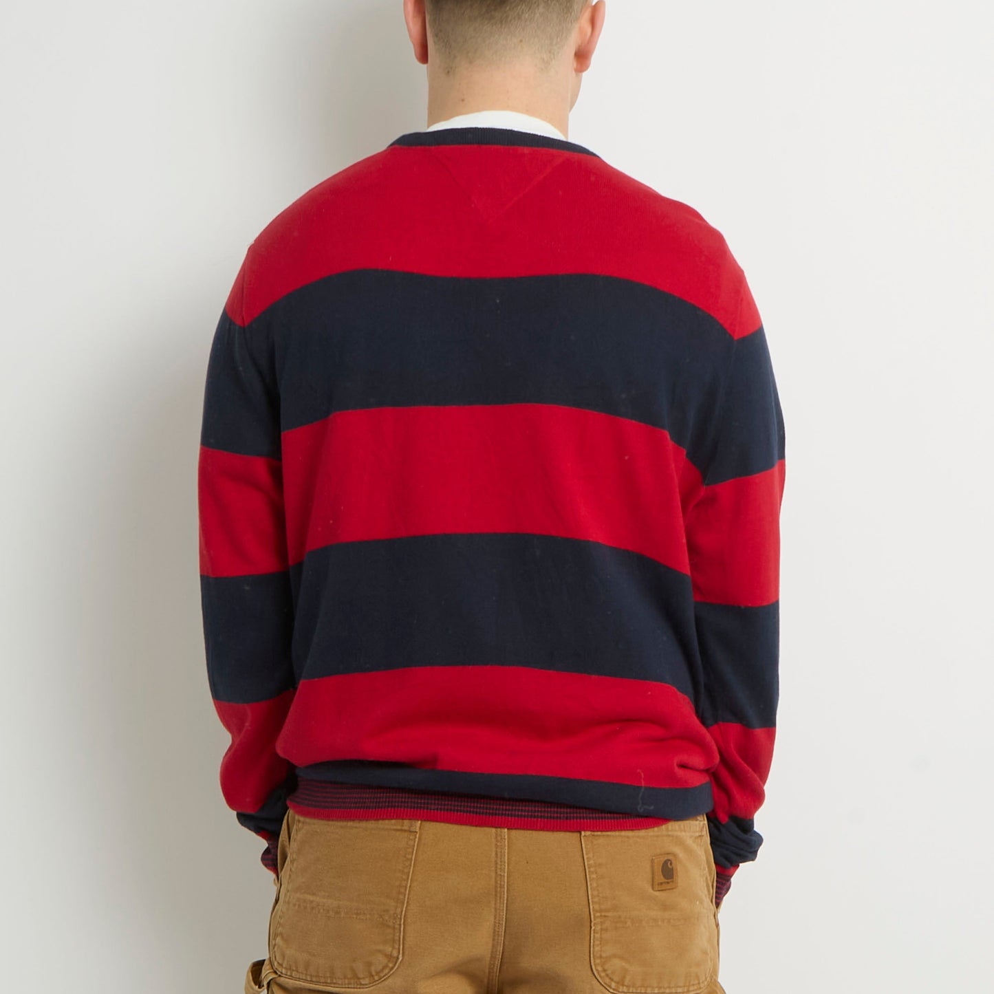 Tommy Hilfiger Knitted Striped Crewneck Sweater - XL