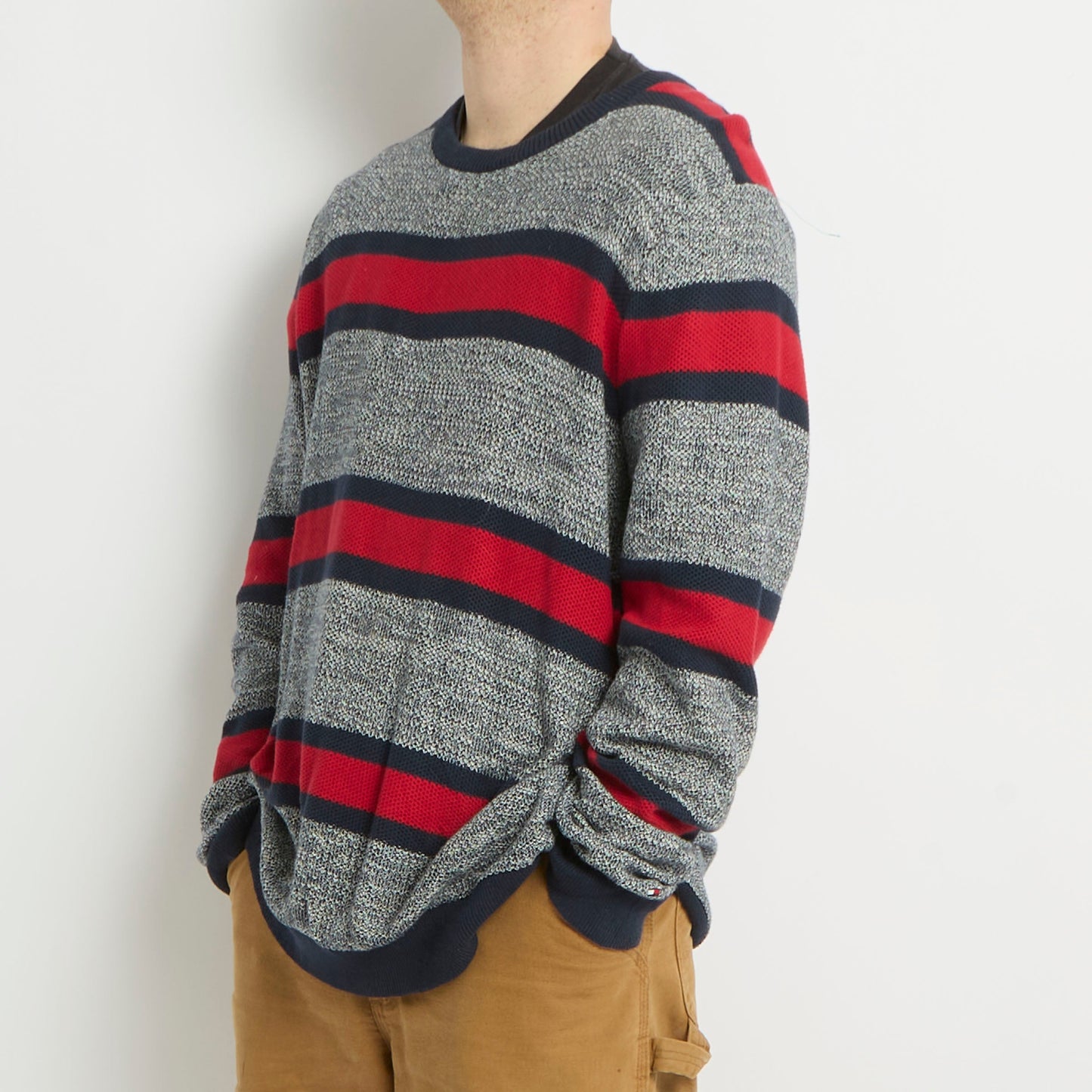 Tommy Hilfiger  Striped Crew Neck Knitted Sweater - XXL