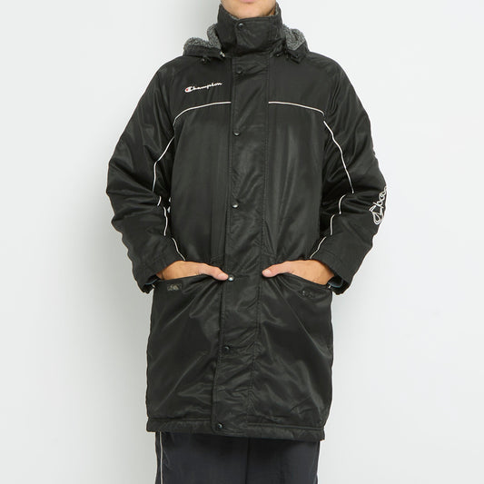 Champion Fleece Lined Hooded Padded Jacket - M