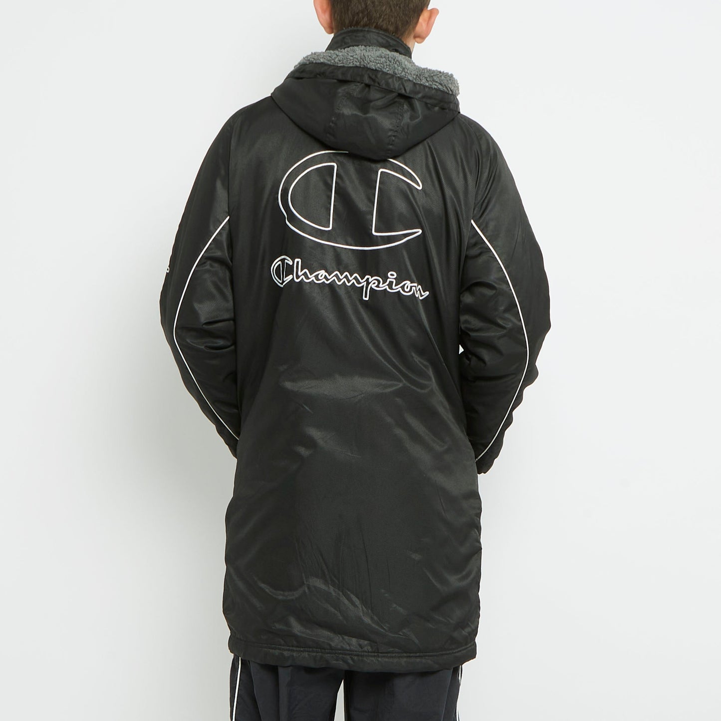 Champion Fleece Lined Hooded Padded Jacket - M