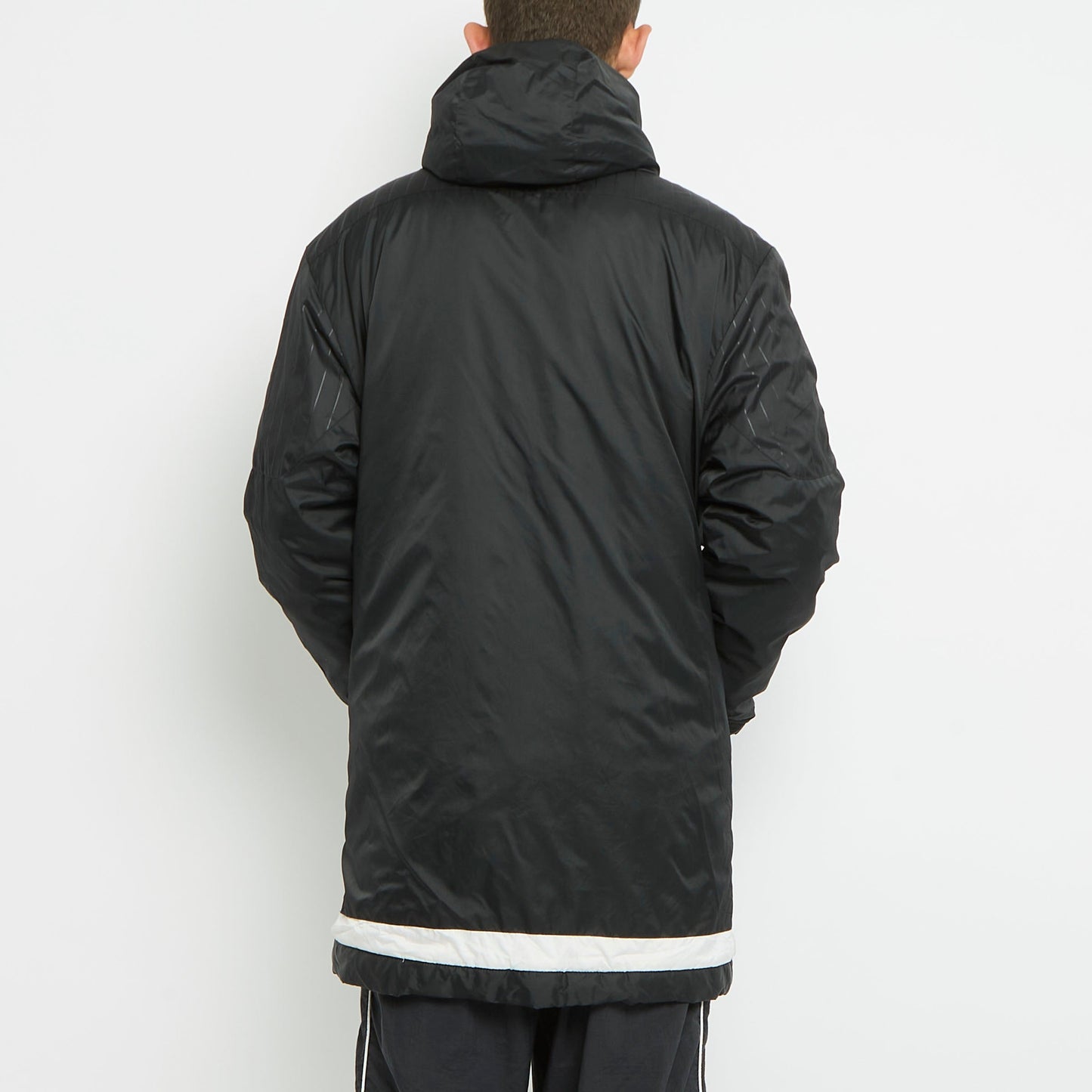 Adidas Logo Hooded Padded Jacket - M