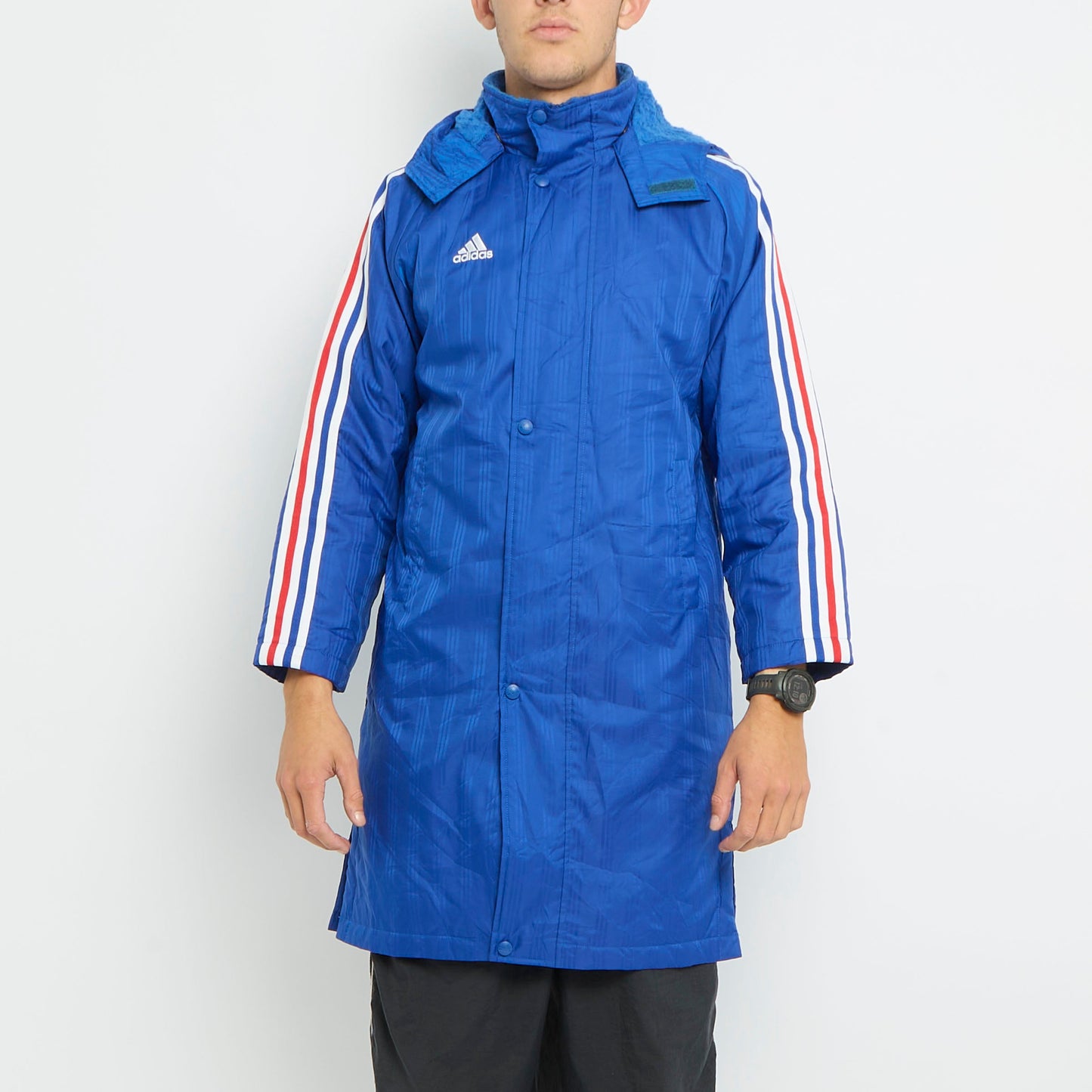 Adidas Logo Hooded Padded Jacket - M