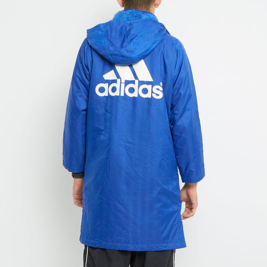 Adidas Logo Hooded Padded Jacket - M