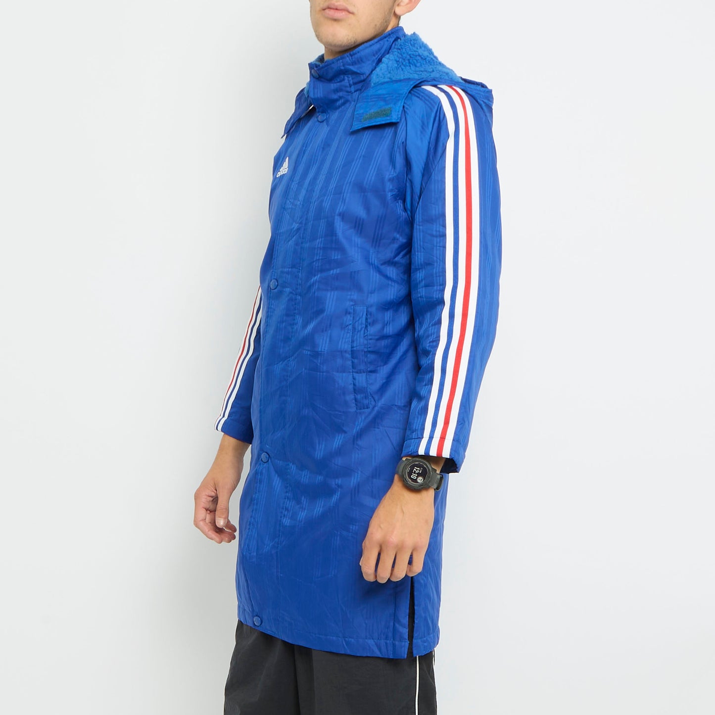 Adidas Logo Hooded Padded Jacket - M