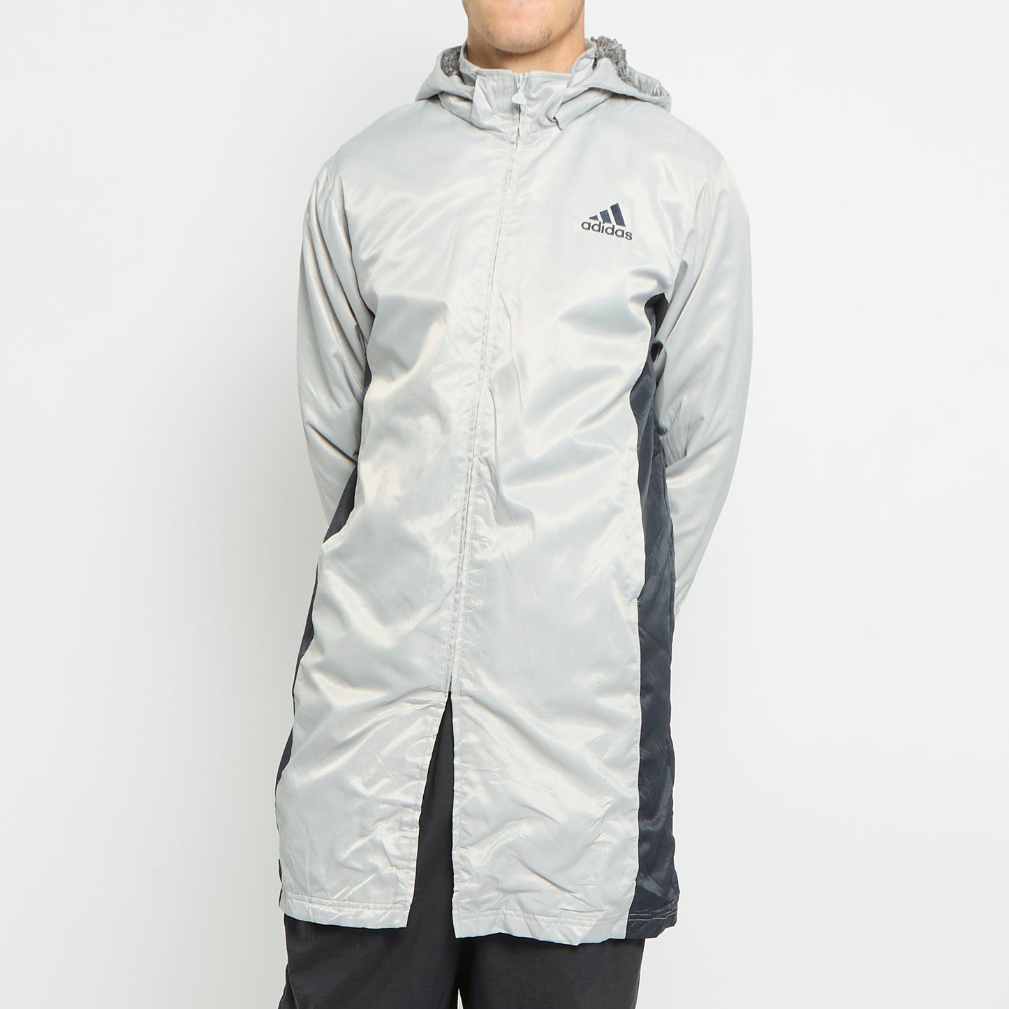 Adidas Logo Hooded Padded Jacket - S