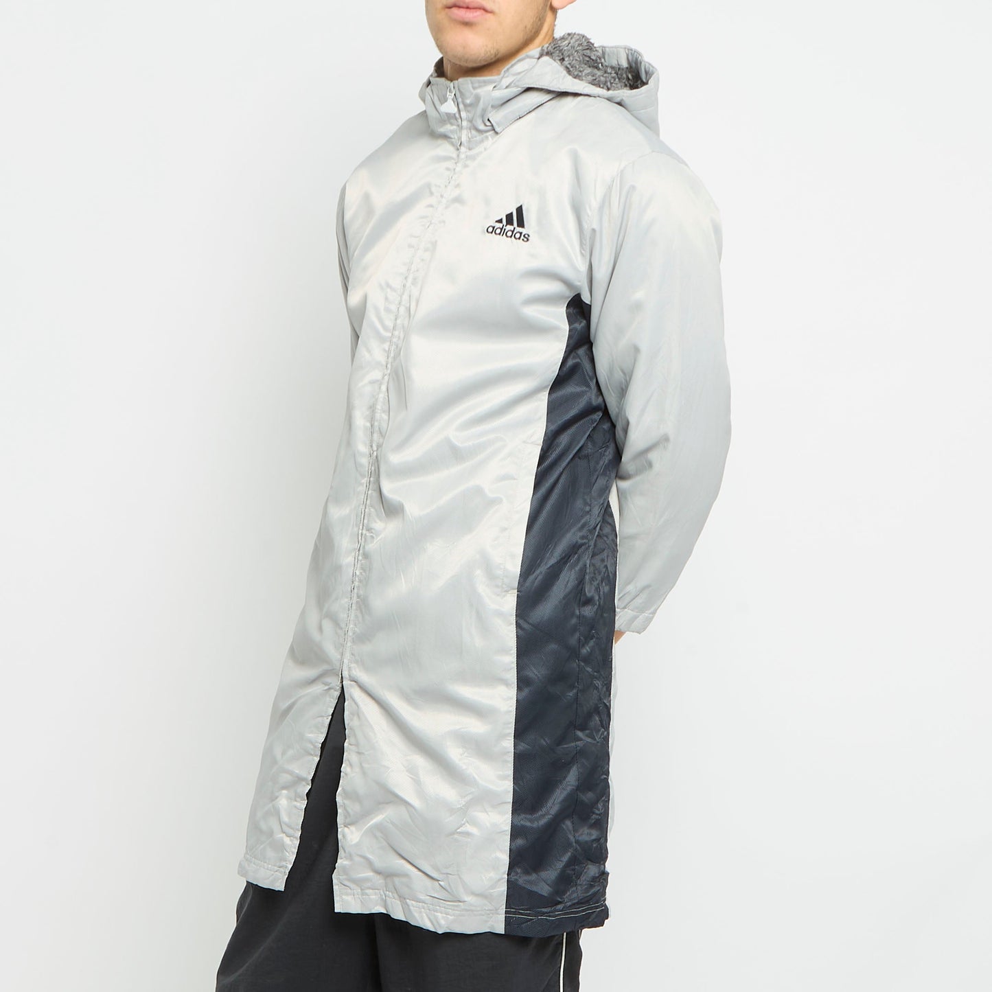 Adidas Logo Hooded Padded Jacket - S