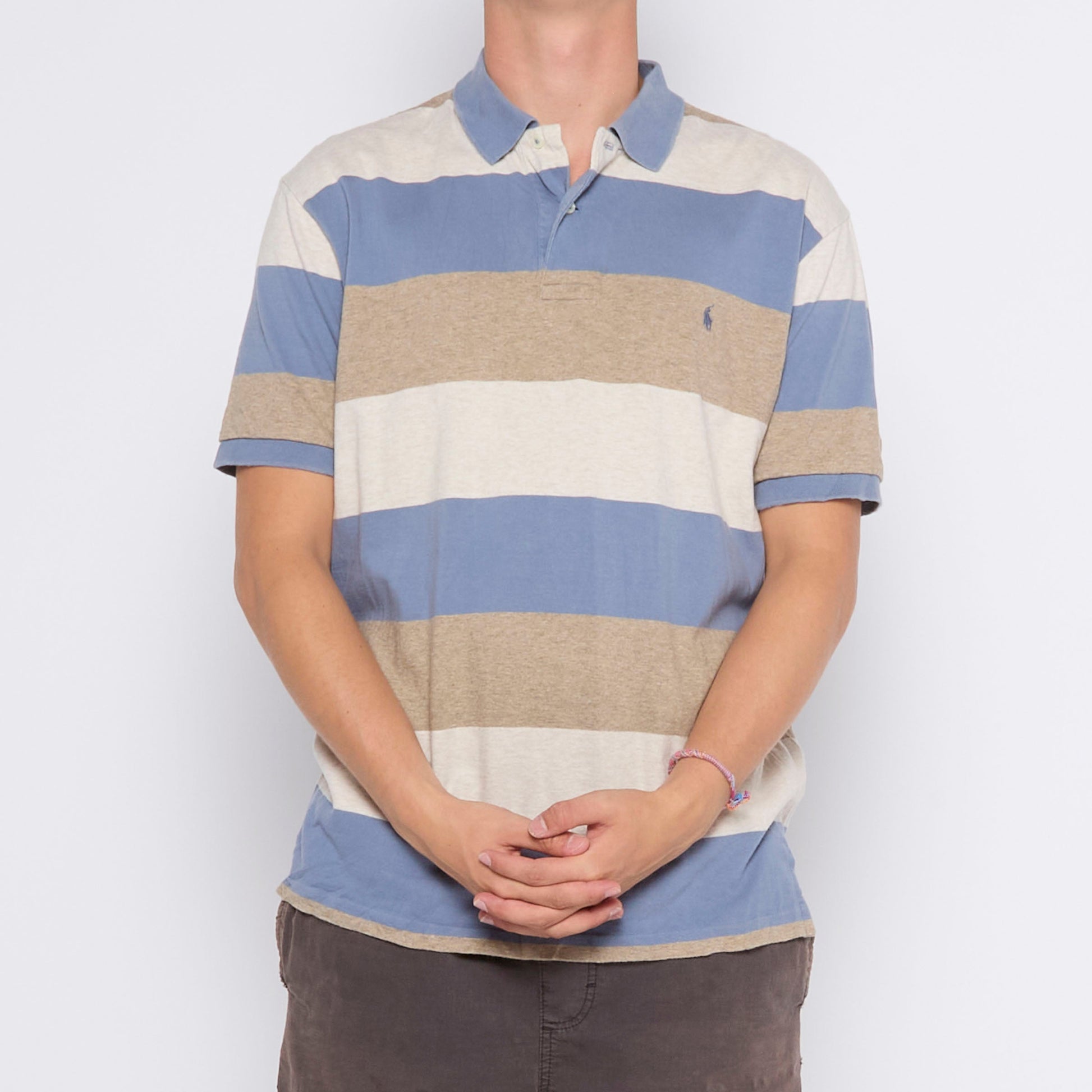 Ralph Lauren Logo Striped Polo - L