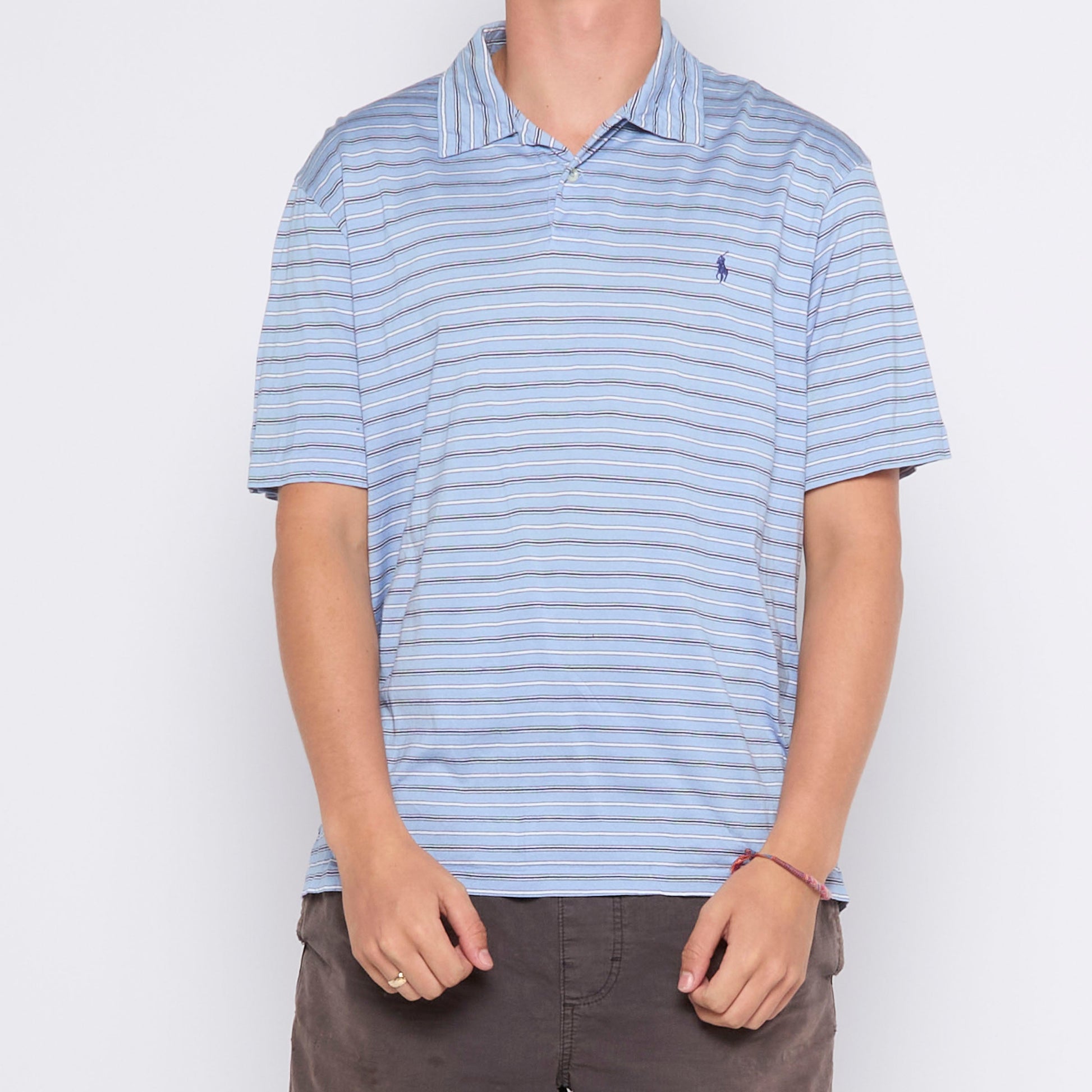 Ralph Lauren Logo Striped Polo - L