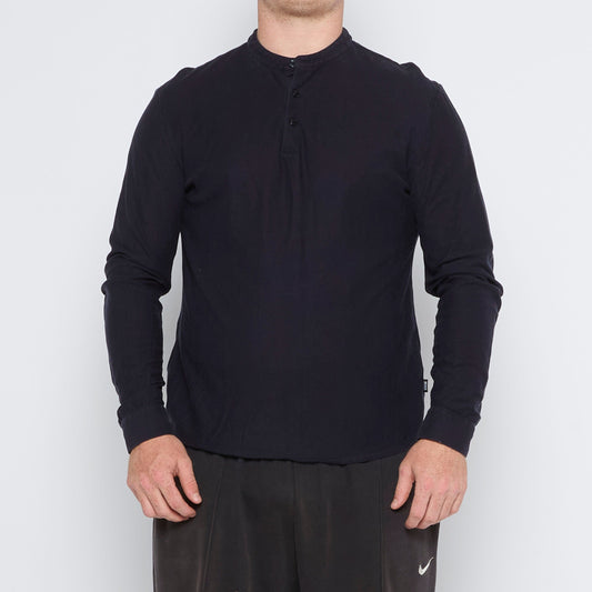 Hugo Boss Longsleeve Collarless Polo - L