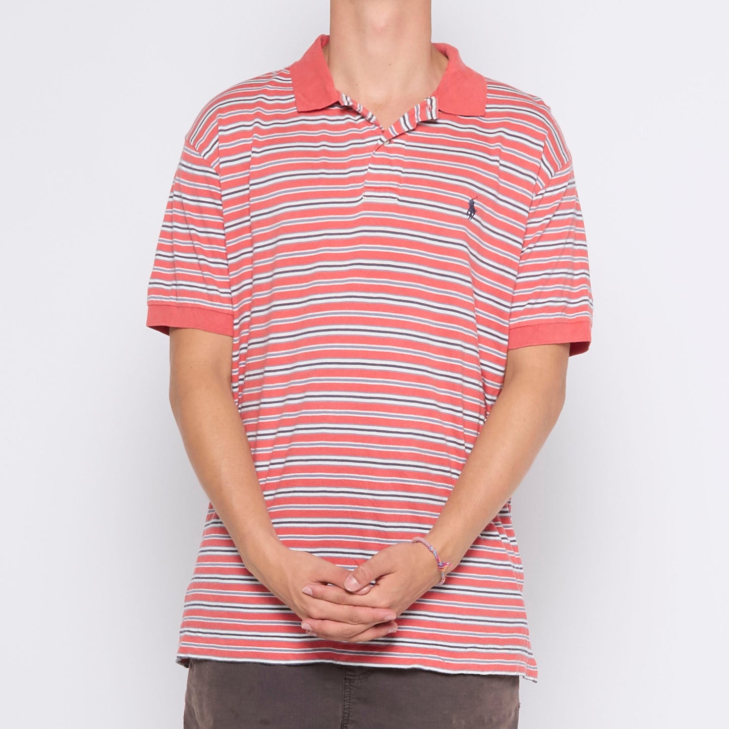 Ralph Lauren Logo Striped Polo - L