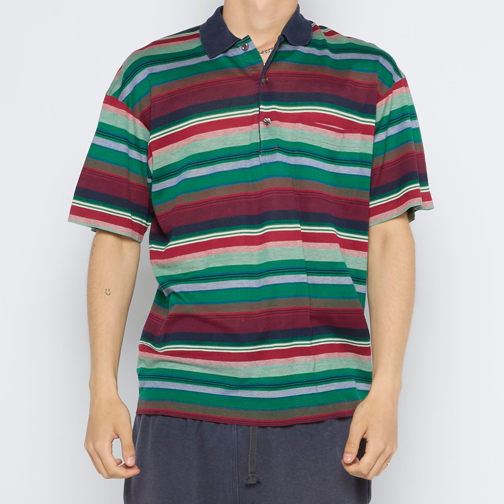 Striped Polo Shirt - M