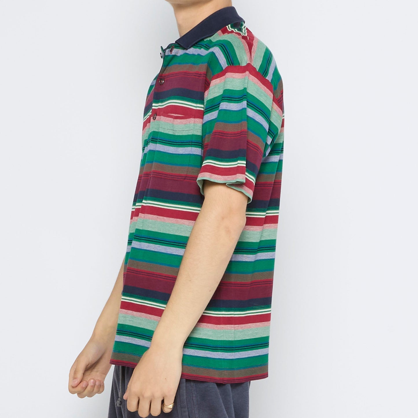 Striped Polo Shirt - M