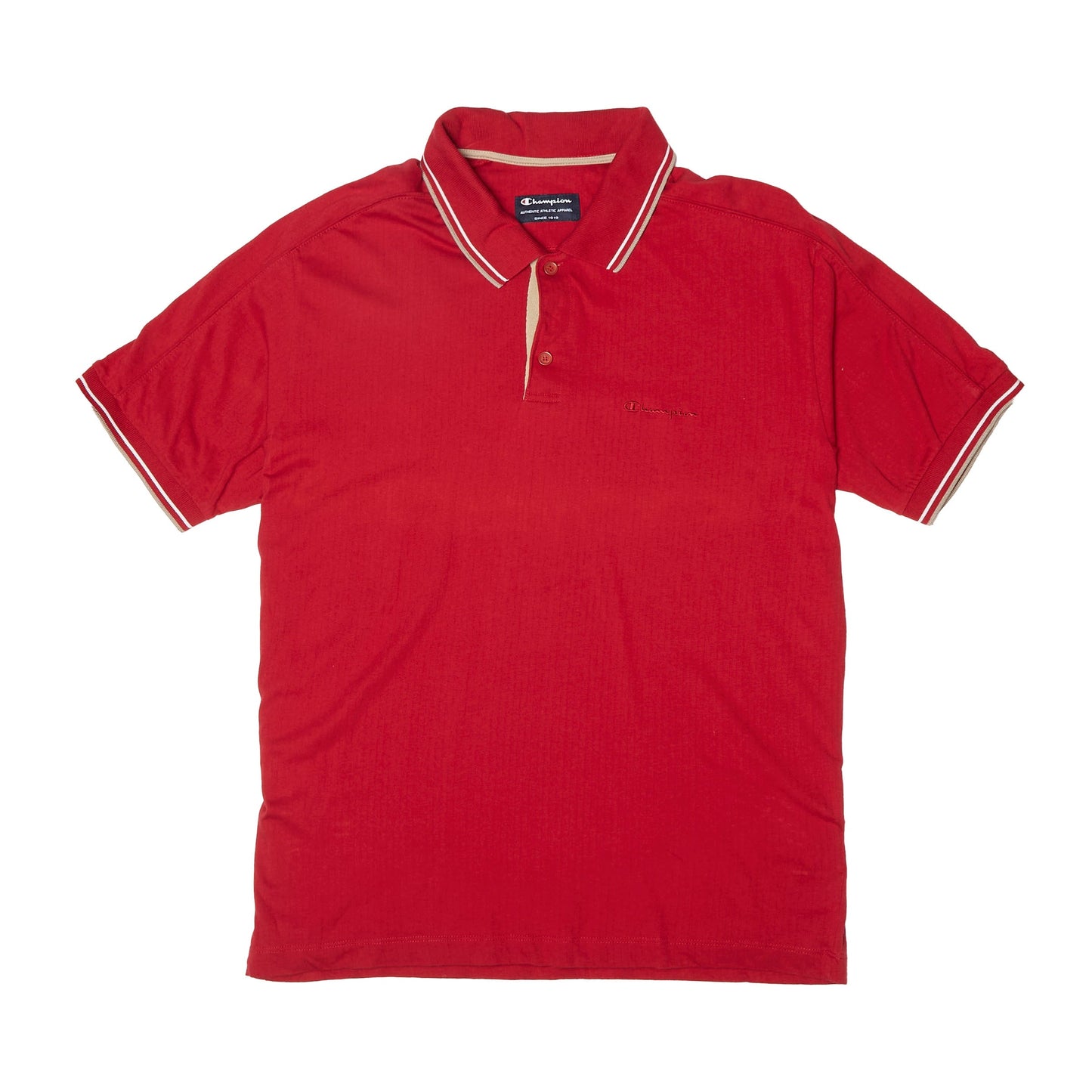 Champion Spellout Polo Shirt - M