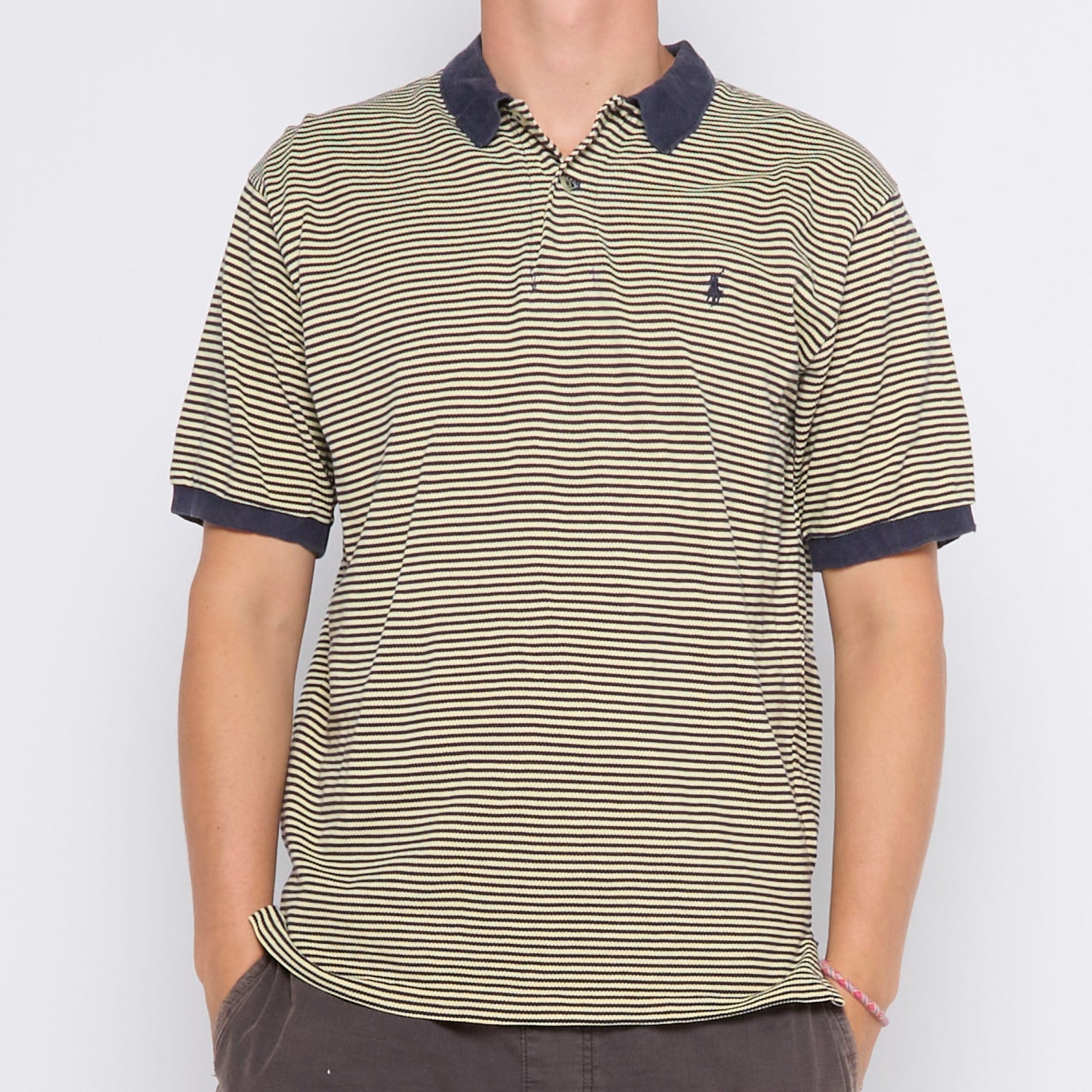 Ralph Lauren Logo Striped Polo - M